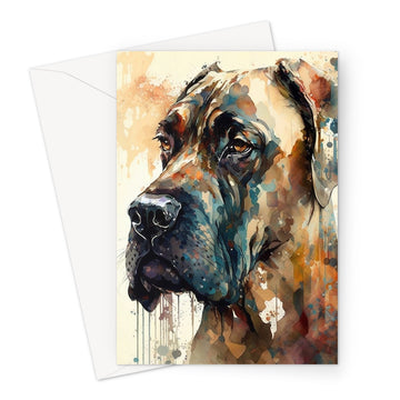 Great Dane 'Watercolour Collection' Greeting Card