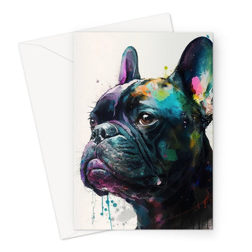 French Bulldog 'Watercolour Collection' Greeting Card