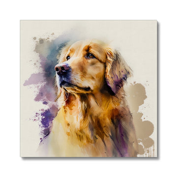 Golden Retriever 'Watercolour Collection' Canvas