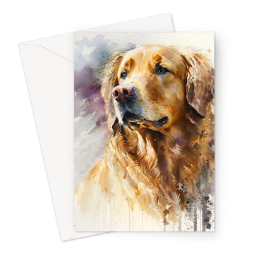 Golden Retriever 'Watercolour Collection' Greeting Card