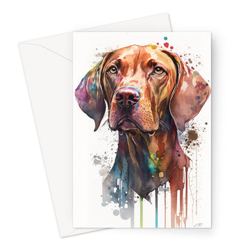 Vizsla 'Watercolour Collection' Greeting Card