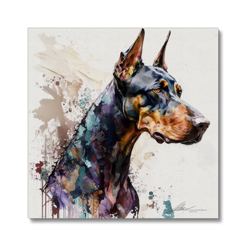 Doberman 'Watercolour Collection' Canvas