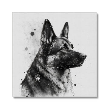 German Shepherd 'Charcoal Collection' Canvas