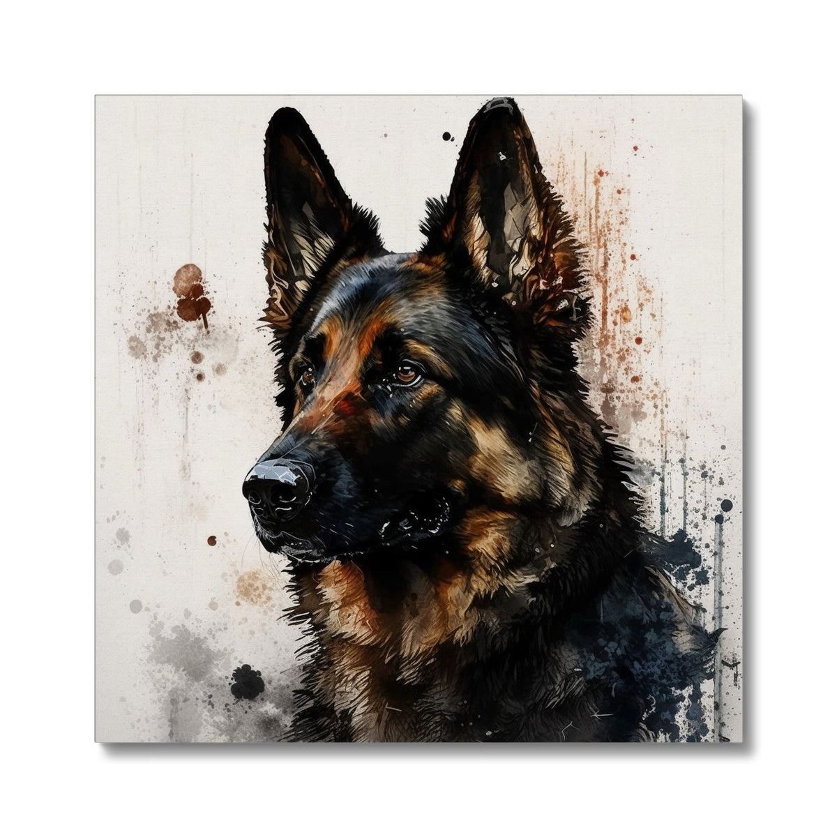 German Shepherd 'Watercolour Collection' Canvas