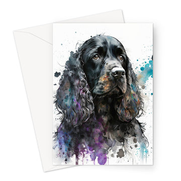 Cocker Spaniel Pet Portrait 'Watercolour Collection' Greeting Card