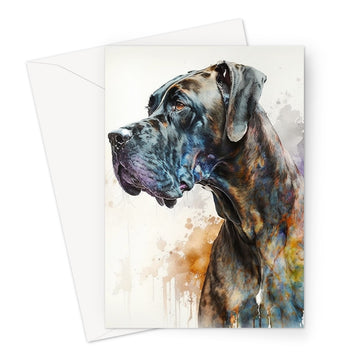 Great Dane 'Watercolour Collection' Greeting Card