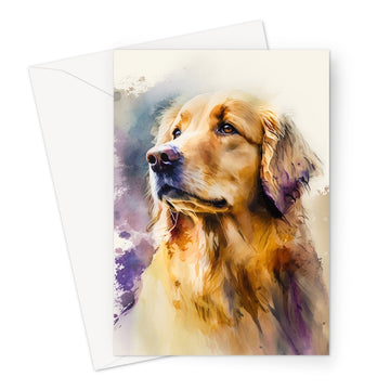 Golden Retriever 'Watercolour Collection' Greeting Card