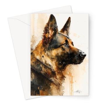 German Shepherd 'Watercolour Collection' Greeting Card