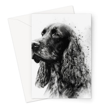 Cocker Spaniel 'Charcoal Collection' Greeting Card