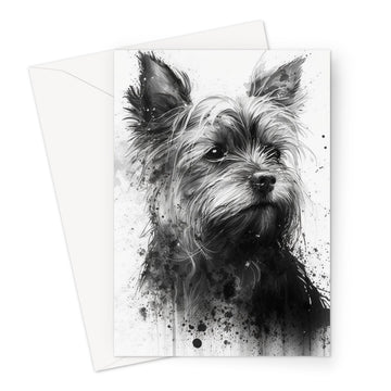 Yorkshire Terrier 'Charcoal Collection' Greeting Card