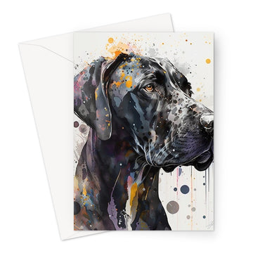 Great Dane 'Watercolour Collection' Greeting Card