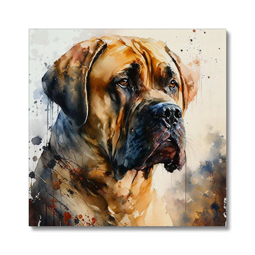 Boerboel Pet Portrait 'Watercolour Collection' Canvas