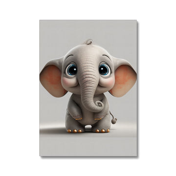 Kids Nursery Elephant 'Super Cute' Canvas