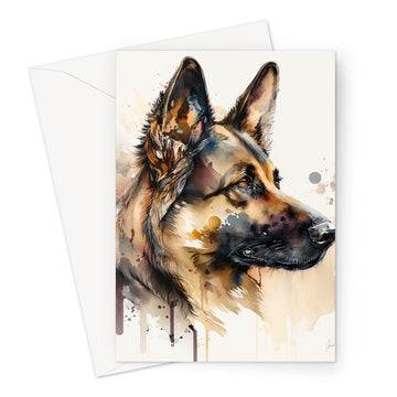 German Shepherd 'Watercolour Collection' Greeting Card