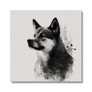 Akita Inu 'Charcoal Collection' Canvas