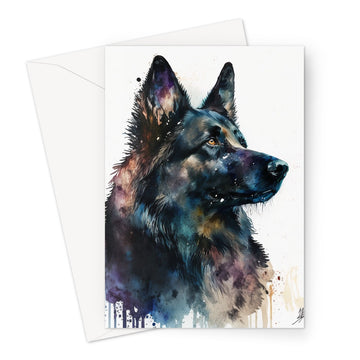 German Shepherd 'Watercolour Collection' Greeting Card