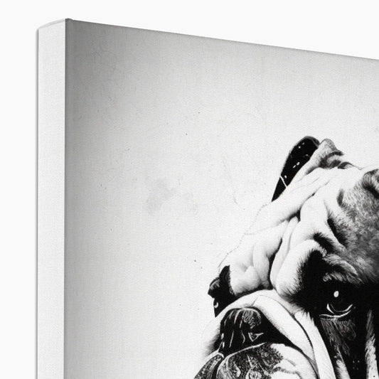 Bulldog 'Charcoal Collection' Canvas