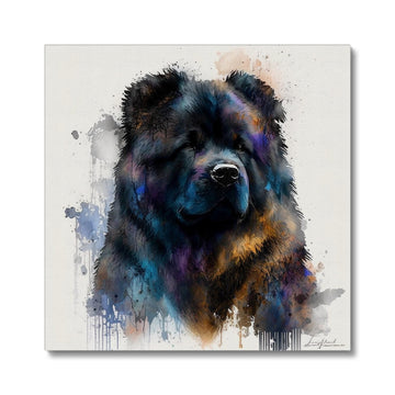 Chow Chow Pet Portrait 'Watercolour Collection' Canvas