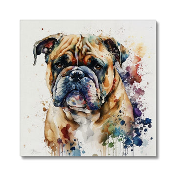 Bulldog 'Watercolour Collection' Canvas