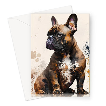 French Bulldog 'Watercolour Collection' Greeting Card