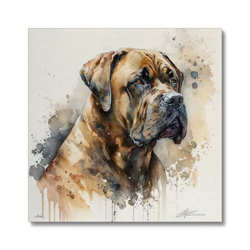 Boerboel Pet Portrait 'Watercolour Collection' Canvas