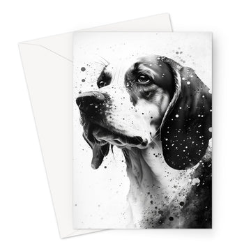 Beagle 'Charcoal Collection' Greeting Card