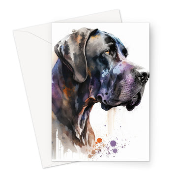 Great Dane 'Watercolour Collection' Greeting Card