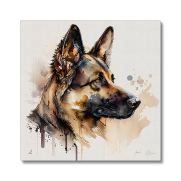 German Shepherd 'Watercolour Collection' Canvas