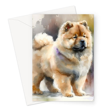 Chow Chow Pet Portrait 'Watercolour Collection' Greeting Card