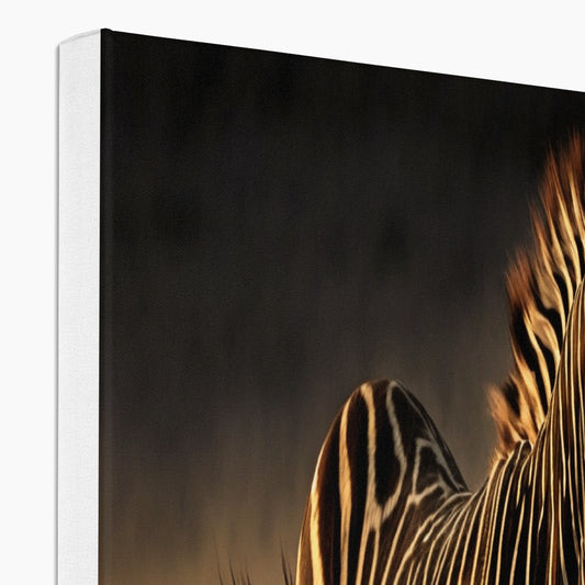 Zebra Landscape 'Natural Collection' Canvas