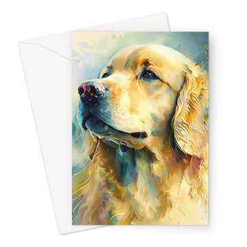 Golden Retriever 'Watercolour Collection' Greeting Card