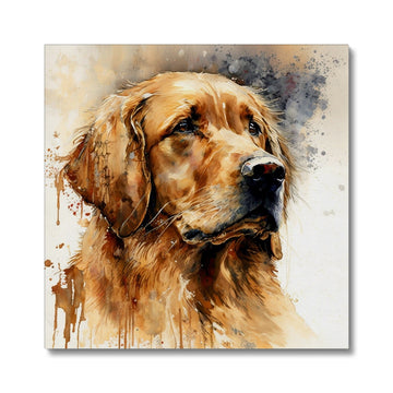 Golden Retriever 'Watercolour Collection' Canvas