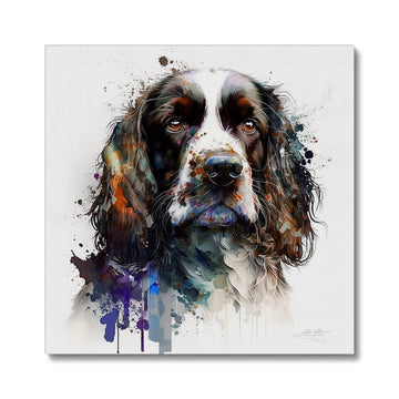 Cocker Spaniel Pet Portrait 'Watercolour Collection' Canvas