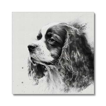 Cavalier King Charles Spaniel 'Charcoal Collection' Canvas