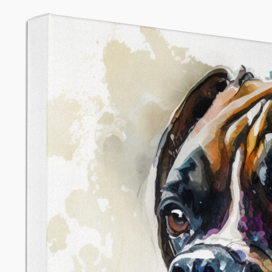 Boxer 'Watercolour Collection' Canvas