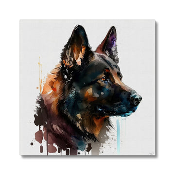 German Shepherd 'Watercolour Collection' Canvas