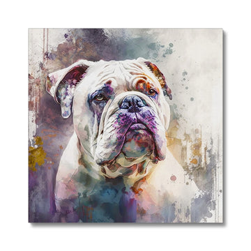 Bulldog 'Watercolour Collection' Canvas