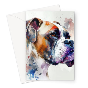 Boxer 'Watercolour Collection' Greeting Card