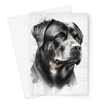 Rottweiler 'Charcoal Collection' Greeting Card