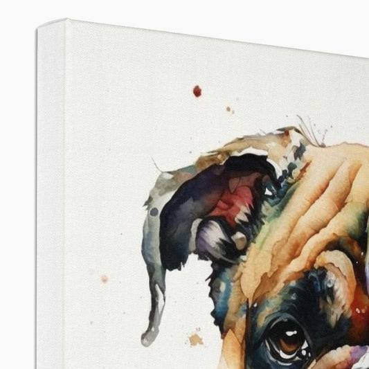 Bulldog 'Watercolour Collection' Canvas