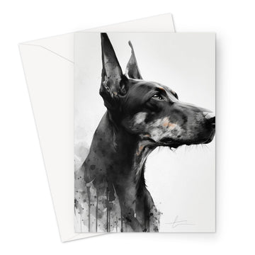 Doberman 'Charcoal Collection' Greeting Card