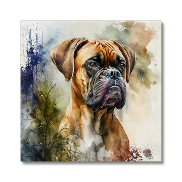 Boxer 'Watercolour Collection' Canvas