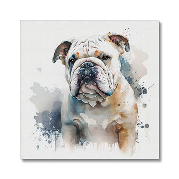 Bulldog 'Watercolour Collection' Canvas