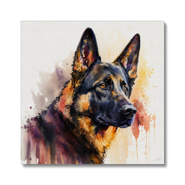 German Shepherd 'Watercolour Collection' Canvas