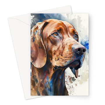 Vizsla 'Watercolour Collection' Greeting Card