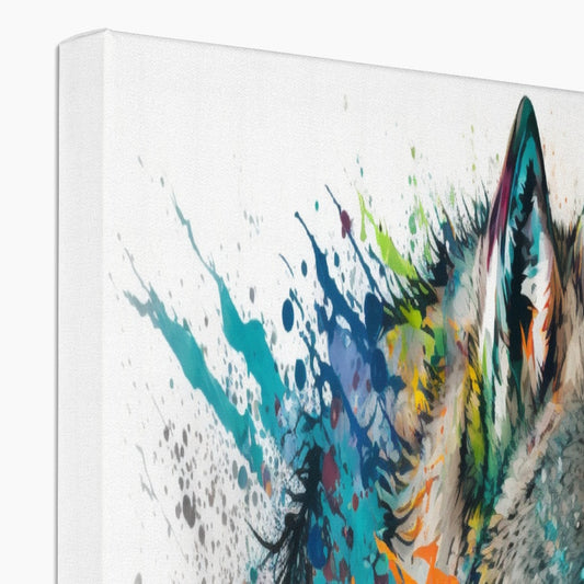 Wolf Landscape 'Paint Splash Collection' Canvas