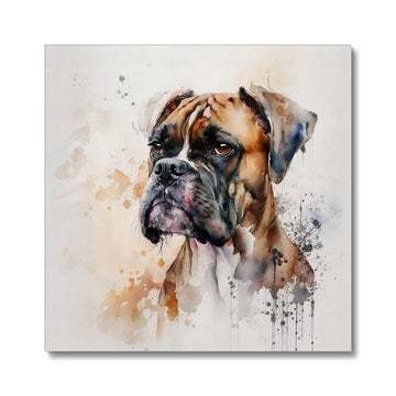 Boxer 'Watercolour Collection' Canvas