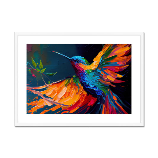 Kingfisher 'Abstract Acrylic Collection' Framed & Mounted Print