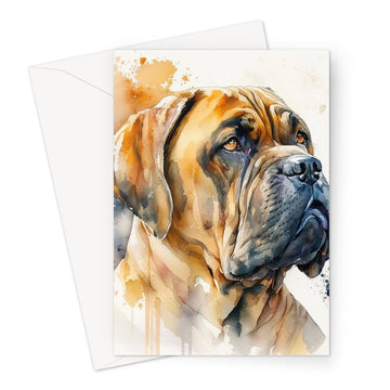 Bullmastiff 'Watercolour Collection' Greeting Card