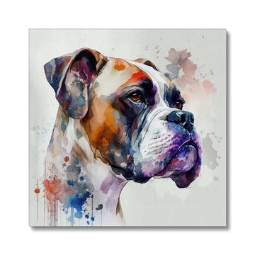 Boxer 'Watercolour Collection' Canvas